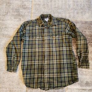 Carhartt Flannel Shirt Men's XL Tall Long sleeve Button Front Workwear